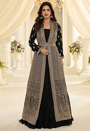 black and gold indo western dress Page 4 | Gowns - Zari - Indo-Western Dresses: Buy Indo-Western Outfits for Women Online live-bridal