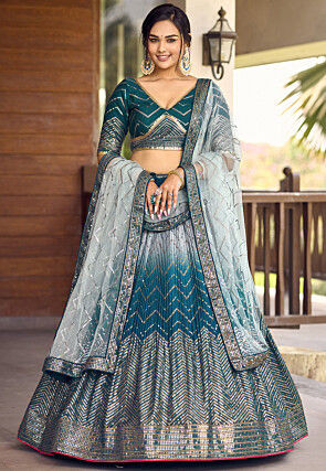 Latest and Designer Grey Color Lehenga Choli Online Shopping