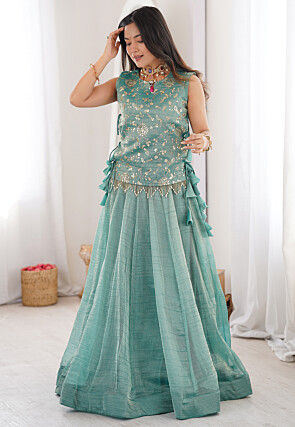 silk lacha dress Lacha Dress For Ladies Lacha Dress Nesavu Dress Lacha Girls Beige Kora Silk Cotton