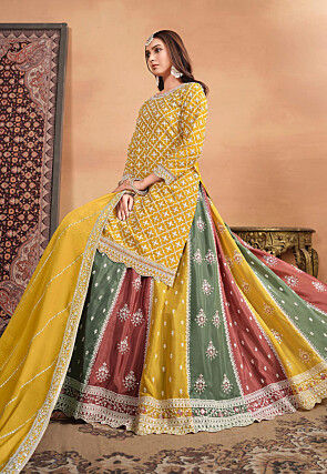 Contemporary Chrome Yellow Lehengal