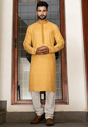 Mustard color kurta 2025 pajama