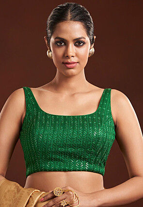 Green - Sequins - Readymade Saree Blouse Designs Online: Buy Fancy Blouses  at Utsav Fashion