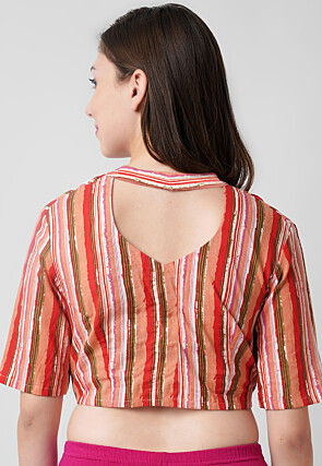 Embroidered Cotton Blouse in Multicolor