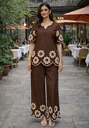 Brown - Top & Bottom Sets - Collection of Indian Dresses  display picture 3