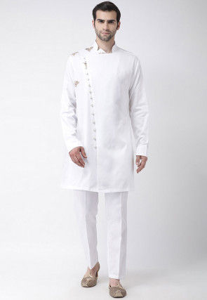 Buy Plain Cotton Kurta Set in White Online : MVE1789 - Utsav Fashion