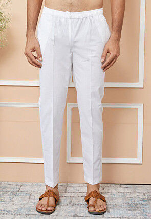 Embroidered Cotton Silk Kurta Set in Royal Blue