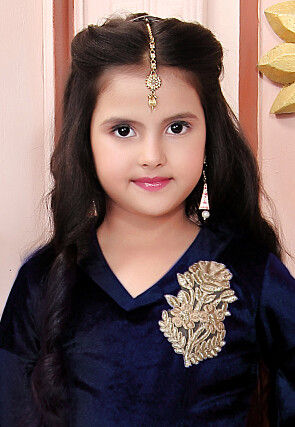 Embroidered Cotton Silk Lehenga in Peach