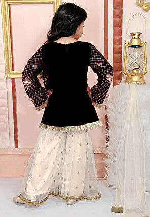 Embroidered Cotton Silk Pakistani Suit in Black