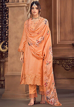 Orange suit by FIFTY7 ARTS BOUTIQUE | Embroidery suits design, Embroidery  suits, Fashion design dress