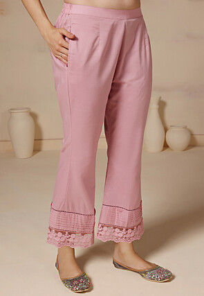 Embroidered Cotton Silk Pakistani Suit in Peach