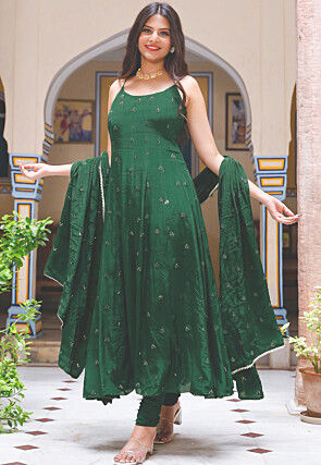 Pakistani Indian Anarkali Pishwas Dress Chiffon Anarkali Churidar Pajama Frock  Style Pishwaz