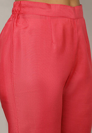 Embroidered Crepe Silk Pakistani Suit in Pink