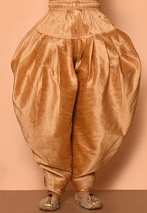 Embroidered Dupion Silk Dhoti Kurta in Purple