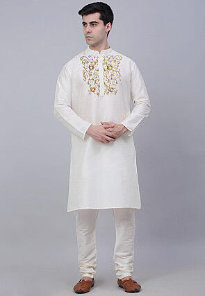 White kurta pajama new design on sale