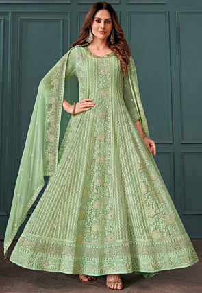 Green - Abaya Style - Collection of Indian Dresses, Accessories & Clothing  in Ethnic Fashion