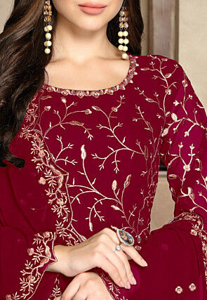 Pink - Abaya Style - Salwar Kameez: Buy Designer Indian Suits for Women ...