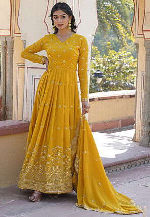 Yellow Party Salwar Kameez Buy Designer Indian Suits for Women Online Utsav Fashion