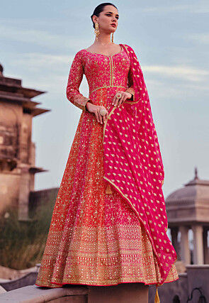 Georgette Woven Fancy Girls Suits, Pink at Rs 800 in Agra