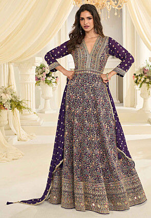 Purple - Bridal - Salwar Kameez: Buy Designer Indian Suits for Women Online