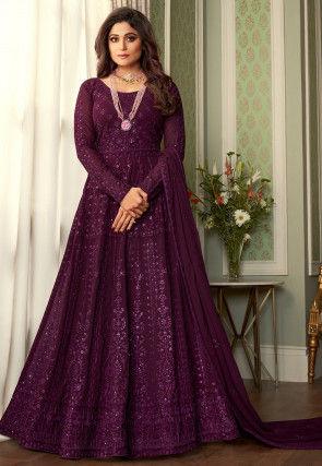 Georgette Fancy Salwar Kameez Suit Semi Stitched Ladies Dress Material-T1684