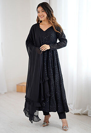 Black - Anarkali Suits - Collection of Indian Dresses, Accessories &  Clothing in Ethnic Fashion