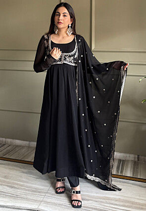 Black - Anarkali Suits - Collection of Indian Dresses, Accessories & Clothing in Ethnic Fashion Black - Anarkali Suits - Collection of Indian Dresses, Accessories & Clothing in Ethnic Fashion