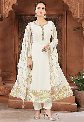 white anarkali dress designs 16 White Anarkali ideas in 2026