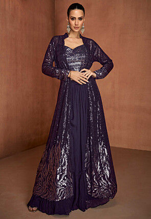Purple - Wedding - Indo-Western Dresses: Buy Indo-Western Outfits for Women Online | Utsav Fashion Purple - Wedding - Indo-Western Dresses: Buy Indo-Western Outfits for Women Online | Utsav Fashion