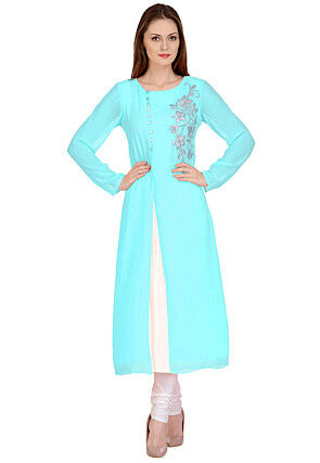 Buy White Color Party Wear Kurti Online
