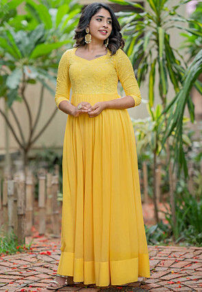 Indigo / Mustard Yellow Hand Block Print Indo Western Dress – MISSPRINT