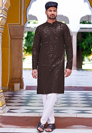 Georgette Brown Winter Clothes For Men, Casual Wear, Plain at Rs 440/piece  in New Delhi