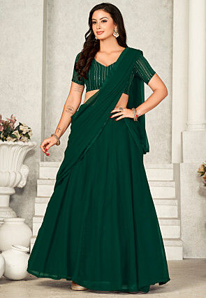Page 2  Green Lehenga Cholis: Buy Latest Indian Designer Green Ghagra  Cholis Online - Utsav Fashion