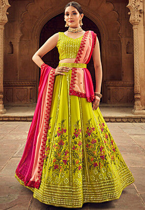Classy Lehenga Choli In Light Green Color at Rs 6099 | Designer Lehenga  Choli in Surat | ID: 10659559788