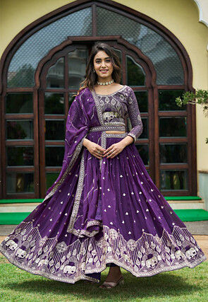 Buy Purple Lehenga Choli Online Latest Designs Looks