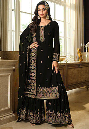 Black cheap churidar design
