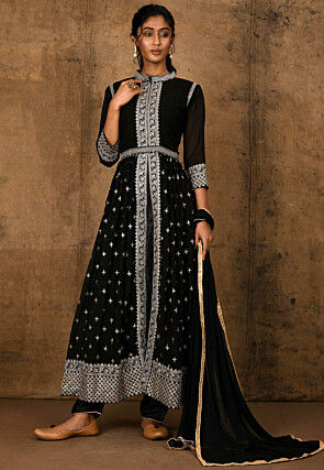 Black Pakistani Suits ☀ Salwar Kameez ...