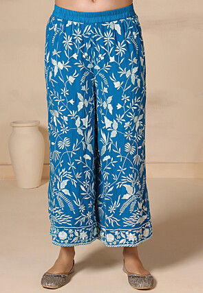 Embroidered Pure Georgette Pakistani Suit in Blue