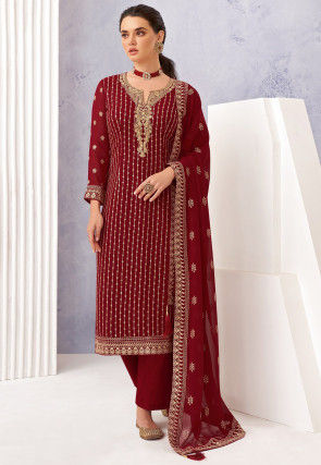Red Pakistani Suits & Salwar Kameez: Buy Online