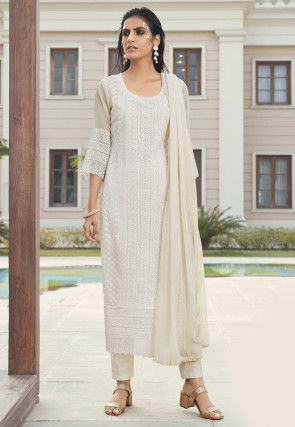White and Gold Salwar SuitSalwar KameezIndian Salwar Kurti for GirlsSequin work salwar suit