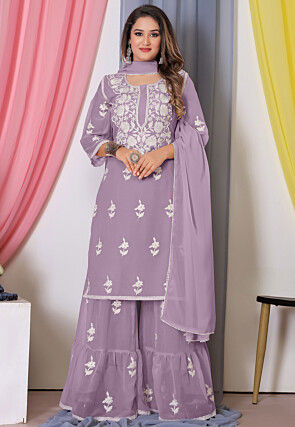 Purple Georgette Salwar Suits: Buy Latest Designs Online