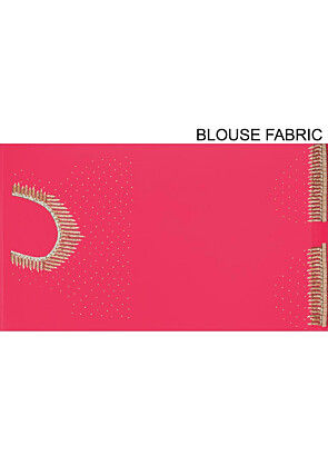 Embroidered Georgette Saree in Fuchsia