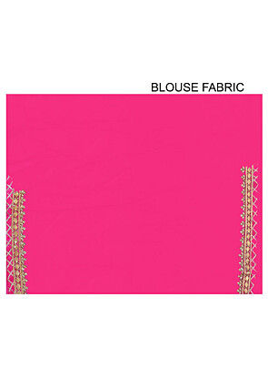 Embroidered Georgette Saree in Light Yellow