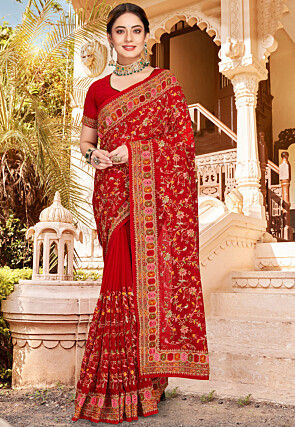 Georgette Sarees Buy Latest Designer Georgette Sarees Online Utsav Fashion