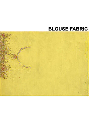 Embroidered Georgette Saree in Yellow