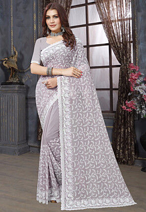 Grey - Sequins - Sarees: Buy Latest Indian Sarees Collection Online