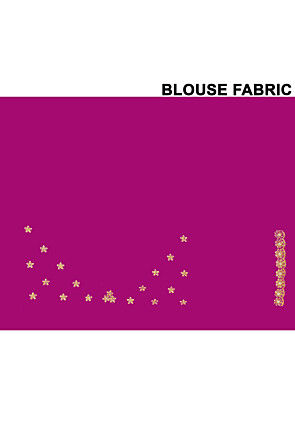 Embroidered Georgette Scalloped Saree in Purple