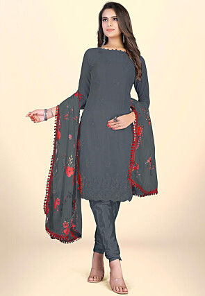 Grey Salwar Suit: Buy Grey Salwar Kameez for Women Online