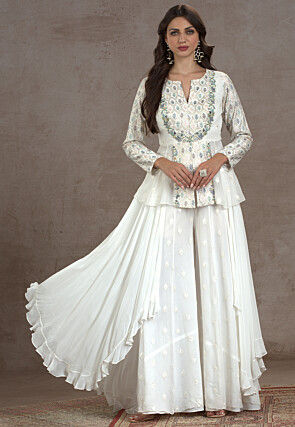 White indo western dress deals