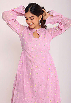Mulmul Supima Cotton Abbey Pink Salwar