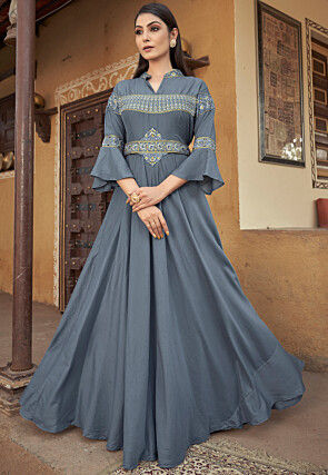 Bell sleeves cotton maxi dress by Empress Pitara | The Secret Label